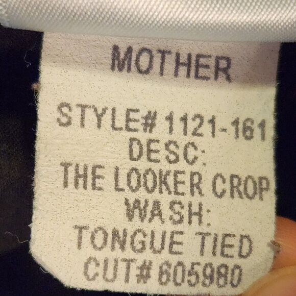 Mother Looker Crop Skinny Stretch Jean in "Tongue Tied" Dark Wash, Midrise Sz 26 - Picture 12 of 12